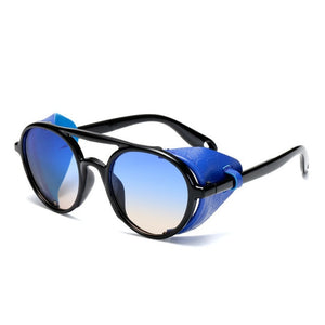 Fashion Steampunk Sunglasses Brand Design Round Shades Men Women Vintage Punk Sun glasses UV400 Eyewear Oculos de sol