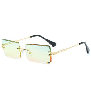 2019 Trending Rectangle Sunglasses Women Small Shades Brand Designer Fashion Integrated Sunglasses For Female Male Retro Eyewear