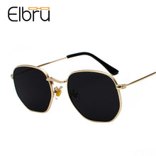 Load image into Gallery viewer, Elbru Vintage Square Mens Sunglasses 2019 Brand Designers Metal Frame Black Sun Glasses Women Unisex Summer Style oculos de los