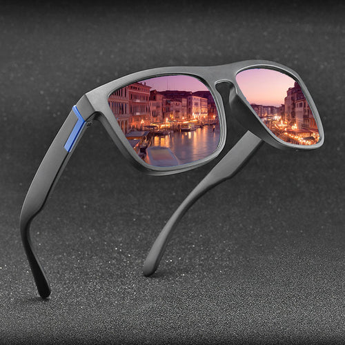 Men Polarized Sunglasses Vintage Anti-UV Driving Driver Black Goggles Eyewear Rectangle Shades Men Oculos masculino Male