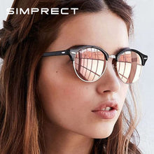 Load image into Gallery viewer, SIMPRECT Polarized Sunglasses Women 2019 Retro Sunglasses Round Mirror Sun Glasses For Women Vintage Sunglasses Zonnebril Dames