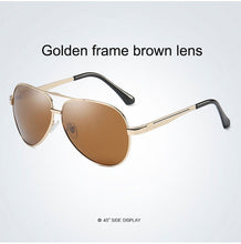 Load image into Gallery viewer, high quality Polarized sunglasses beam Driving pilot Glasses Oculos De UV400 Men women Eyewear lLarge frame Double