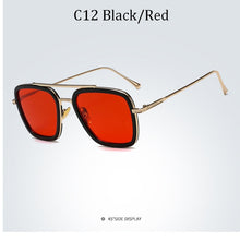 Load image into Gallery viewer, luxury Fashion Avengers Tony Stark Style for women Sunglasses Men Square Brand Design Sun Glasses Oculos Retro male iron Man