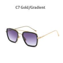 Load image into Gallery viewer, luxury Fashion Avengers Tony Stark Style for women Sunglasses Men Square Brand Design Sun Glasses Oculos Retro male iron Man