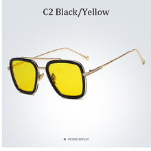 Load image into Gallery viewer, luxury Fashion Avengers Tony Stark Style for women Sunglasses Men Square Brand Design Sun Glasses Oculos Retro male iron Man
