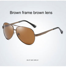 Load image into Gallery viewer, high quality Polarized sunglasses beam Driving pilot Glasses Oculos De UV400 Men women Eyewear lLarge frame Double