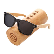 Load image into Gallery viewer, BARCUR Polarized Bamboo Sunglasses Men Wooden Sun glasses Women Brand Original Wood Glasses Oculos de sol masculino