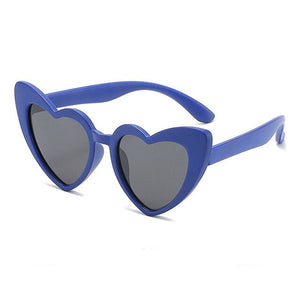 Child Cute Heart Polarized Sunglasses Kids Baby Infant Sun Glasses Boys Girls Eyewear Soft Frame TAC Lens Children Shades UV400