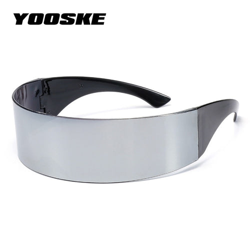 YOOSKE Funny Futuristic Wrap Around Monob Costume Sunglasses Mask Novelty Glasses Halloween Party Party Supplies Decoration