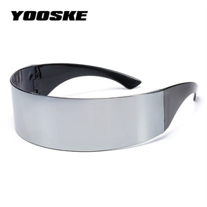 YOOSKE Funny Futuristic Wrap Around Monob Costume Sunglasses Mask Novelty Glasses Halloween Party Party Supplies Decoration