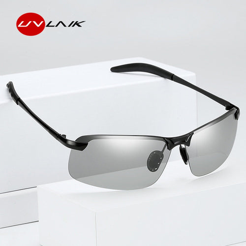 UVLAIK Classic Driving Photochromic Sunglasses Men Polarized Chameleon Discoloration Sun glasses for men Anti-glare Goggles 3043
