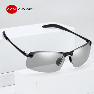 UVLAIK Classic Driving Photochromic Sunglasses Men Polarized Chameleon Discoloration Sun glasses for men Anti-glare Goggles 3043