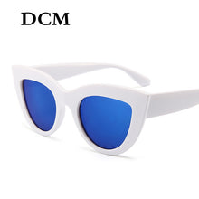 Load image into Gallery viewer, DCM Vintage Sunglasses Women Cat eye Sunglass Retro Sun glasses Female Pink Mirror Eyewear
