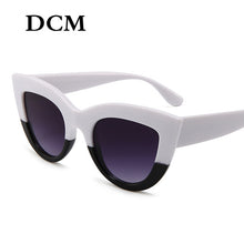 Load image into Gallery viewer, DCM Vintage Sunglasses Women Cat eye Sunglass Retro Sun glasses Female Pink Mirror Eyewear