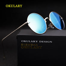Load image into Gallery viewer, 2018 New Round Women Polarized Sunglasses Blue/Pink/Silver UV400 Mirror Lens Glasses With Box,Case
