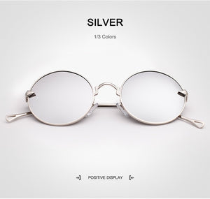 2018 New Round Women Polarized Sunglasses Blue/Pink/Silver UV400 Mirror Lens Glasses With Box,Case