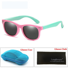 Load image into Gallery viewer, LongKeeper Mirror Kids Sunglasses with Case Boys Girls Polarized Silicone Safety Sun Glasses Gift For Children Baby UV400 Gafas