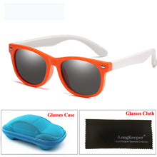 Load image into Gallery viewer, LongKeeper Mirror Kids Sunglasses with Case Boys Girls Polarized Silicone Safety Sun Glasses Gift For Children Baby UV400 Gafas