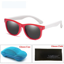 Load image into Gallery viewer, LongKeeper Mirror Kids Sunglasses with Case Boys Girls Polarized Silicone Safety Sun Glasses Gift For Children Baby UV400 Gafas