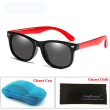 Load image into Gallery viewer, LongKeeper Mirror Kids Sunglasses with Case Boys Girls Polarized Silicone Safety Sun Glasses Gift For Children Baby UV400 Gafas