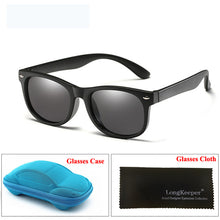 Load image into Gallery viewer, LongKeeper Mirror Kids Sunglasses with Case Boys Girls Polarized Silicone Safety Sun Glasses Gift For Children Baby UV400 Gafas