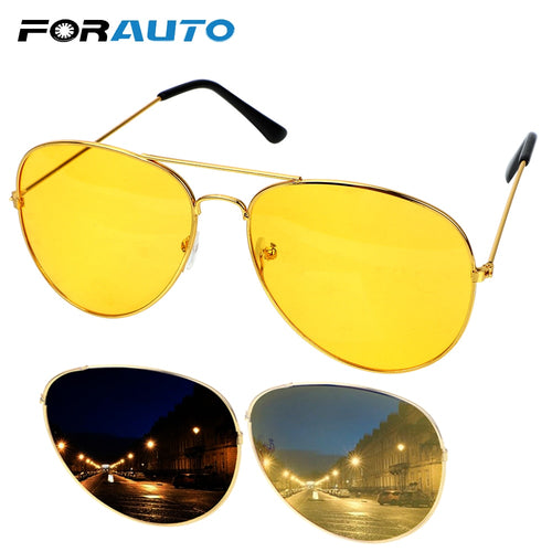 FORAUTO Anti-glare Polarizer Car Drivers Night Vision Goggles Polarized Driving Glasses Copper Alloy Sunglasses Auto Accessories