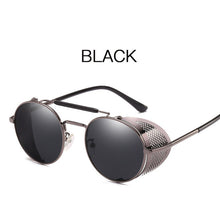 Load image into Gallery viewer, 2019 Retro Steampunk Sunglasses Round Designer Steam Punk Metal Shields Sunglasses Men Women UV400 Gafas de Sol