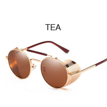 Load image into Gallery viewer, 2019 Retro Steampunk Sunglasses Round Designer Steam Punk Metal Shields Sunglasses Men Women UV400 Gafas de Sol