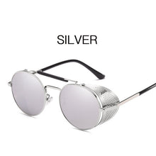 Load image into Gallery viewer, 2019 Retro Steampunk Sunglasses Round Designer Steam Punk Metal Shields Sunglasses Men Women UV400 Gafas de Sol