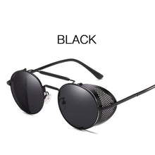 Load image into Gallery viewer, 2019 Retro Steampunk Sunglasses Round Designer Steam Punk Metal Shields Sunglasses Men Women UV400 Gafas de Sol