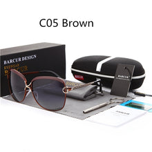Load image into Gallery viewer, BARCUR Polarized Ladies Sunglasses Women Gradient Lens Women Sun glasses Luxury Brand oculos feminino lentes de sol mujer