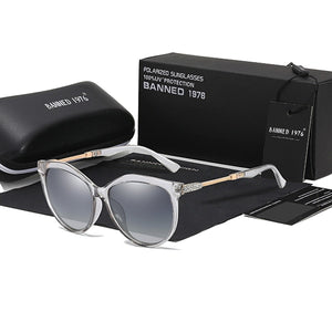 2019 New Luxury HD Polarized Women Sunglasses Fashion Round Ladies Vintage Brand Design cat eye woman Female Sun Glasses oculos