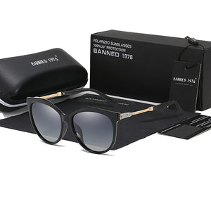 2019 New Luxury HD Polarized Women Sunglasses Fashion Round Ladies Vintage Brand Design cat eye woman Female Sun Glasses oculos