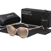 Load image into Gallery viewer, 2019 New Luxury HD Polarized Women Sunglasses Fashion Round Ladies Vintage Brand Design cat eye woman Female Sun Glasses oculos