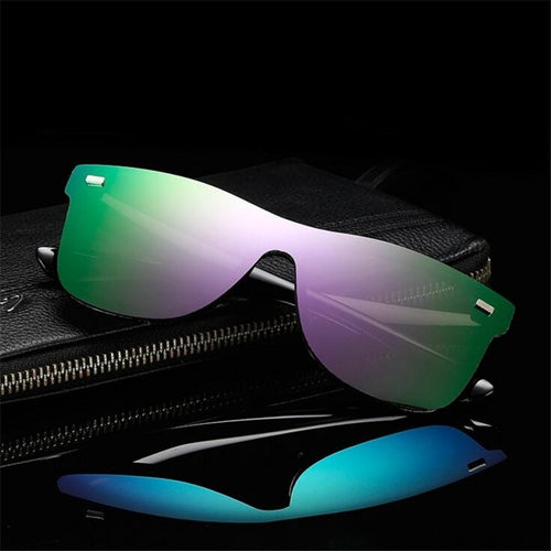 ZXTREE Fashion One Piece Lens Sunglasses Men Women Vintage Coating Mirror Sun Glasses Men Glasses Unisex Shades Oculos UV400 Z12