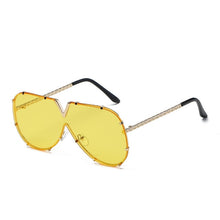 Load image into Gallery viewer, Fashion V Oversized Sunglasses Men Women Mirror Driving Sunglass Eyewear  Luxury Brand Cool Metal Frame UV400 Sun Glasses