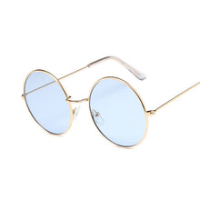 Load image into Gallery viewer, 2019 Retro Round Pink Sunglasses Women Brand Designer Sun Glasses For Women Alloy Mirror Female Oculos De Sol Black