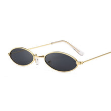 Load image into Gallery viewer, Retro Small Oval Sunglasses Women Female Vintage Hip Hop Balck Glasses Retro Sunglass lady Luxury Brand Eyewear