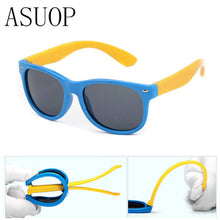 Load image into Gallery viewer, 2019 NewTR90 Silicone Children&#39;s Polarizing Sunglasses Square Boys and Girls&#39;Glasses UV400 Brand Design Soft Safety Sunglasses