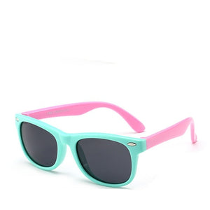 2019 NewTR90 Silicone Children's Polarizing Sunglasses Square Boys and Girls'Glasses UV400 Brand Design Soft Safety Sunglasses