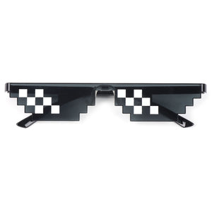 Funny Tricks Glasses 8 Bit Pixel Deal With IT Mosaic Sunglasses Trick Toy Unisex Sunglasses Toy For Children & Adults Funny Toys