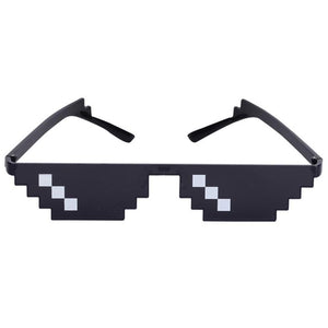 Funny Tricks Glasses 8 Bit Pixel Deal With IT Mosaic Sunglasses Trick Toy Unisex Sunglasses Toy For Children & Adults Funny Toys