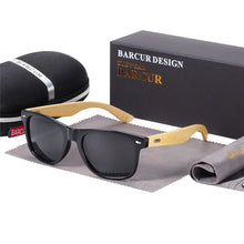 Load image into Gallery viewer, BARCUR Polarized Bamboo Sunglasses Men Wooden Sun glasses Women Brand Original Wood Glasses Oculos de sol masculino