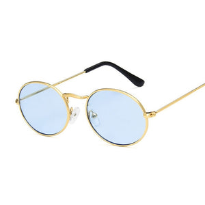 Retro Oval Sunglasses Women 2019 Luxury Brand Designer Vintage Small Black Red Yellow Shades Sun Glasses Female Oculos UV400