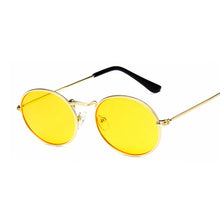 Load image into Gallery viewer, Retro Oval Sunglasses Women 2019 Luxury Brand Designer Vintage Small Black Red Yellow Shades Sun Glasses Female Oculos UV400
