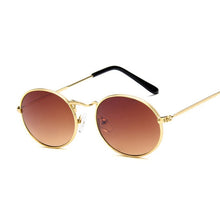 Load image into Gallery viewer, Retro Oval Sunglasses Women 2019 Luxury Brand Designer Vintage Small Black Red Yellow Shades Sun Glasses Female Oculos UV400